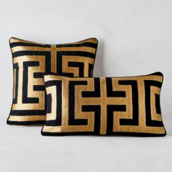 Home Decor Store 29 Cace Pillow Collection - Black/Gold
